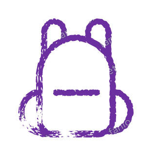 A violet dry brush backpack.