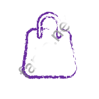 A violet dry brush shopping bag.