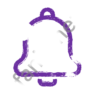 A violet dry brush bell.