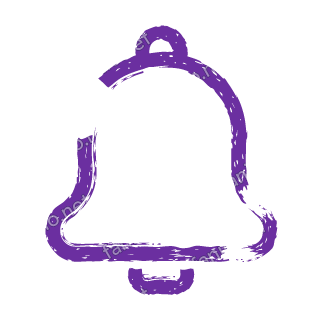 A violet dry brush bell.