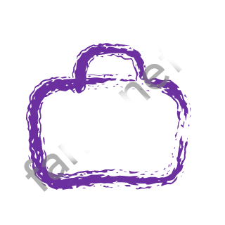 A violet dry brush briefcase.