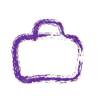 A violet dry brush briefcase.