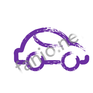 A violet dry brush car.