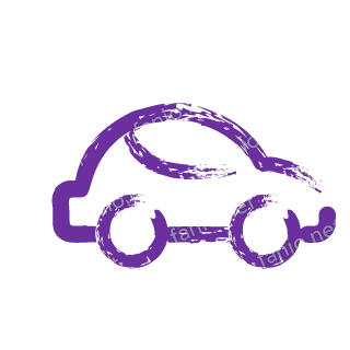 A violet dry brush car.