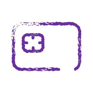 A violet dry brush bank card.