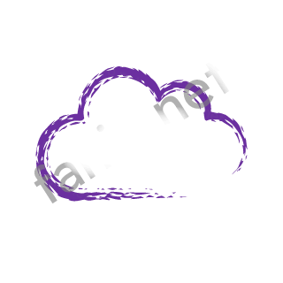 A violet dry brush cloud.