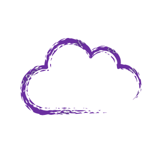 A violet dry brush cloud.