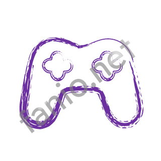 A violet dry brush game controller.