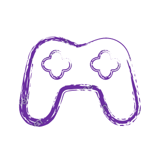 A violet dry brush game controller.