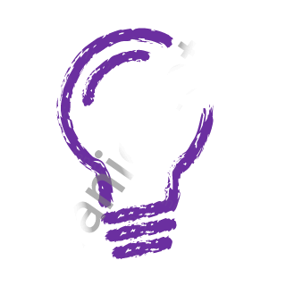 A violet dry brush light bulb.