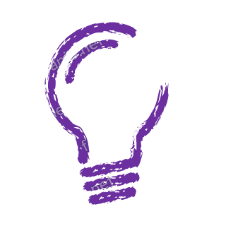 A violet dry brush light bulb.