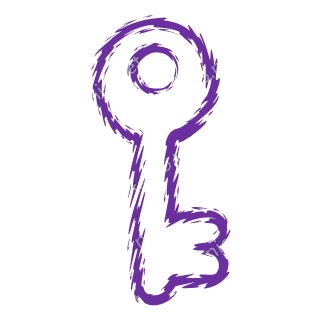 A violet dry brush key.