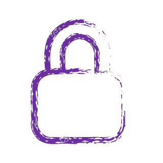 A violet dry brush padlock.