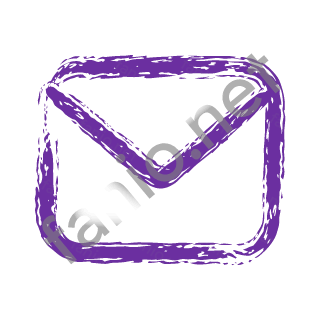 A violet dry brush envelope.