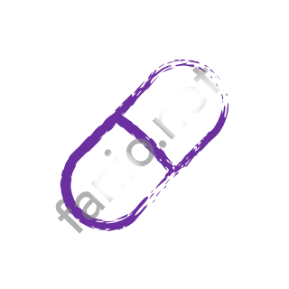 A violet dry brush capsule pill.