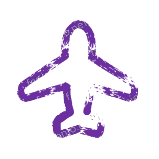 A violet dry brush airplane.