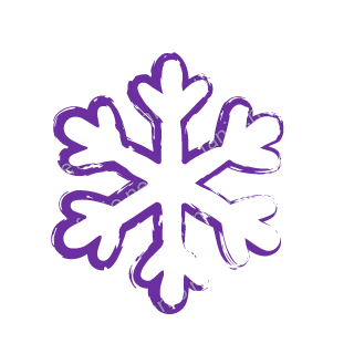 A violet dry brush snowflake.