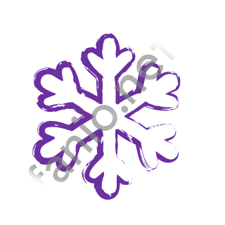 A violet dry brush snowflake.