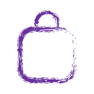 A violet dry brush suitcase.