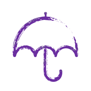 A violet dry brush umbrella.