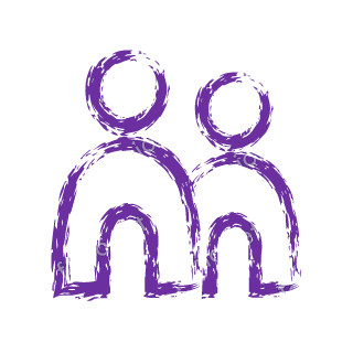 A violet dry brush two people.