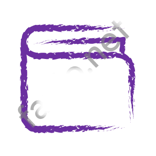 A violet dry brush wallet.