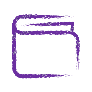 A violet dry brush wallet.