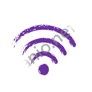 A violet dry brush wifi signal.