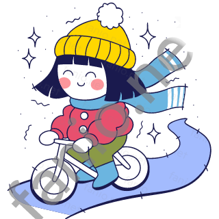 Nuri rides a small bicycle along a path, seen from the side.