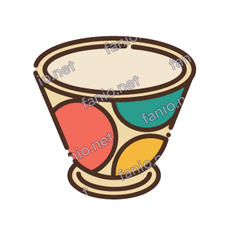 A small handleless Arabic coffee cup.