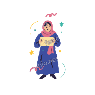 Salma opens a pale yellow envelope with both hands, surprised.