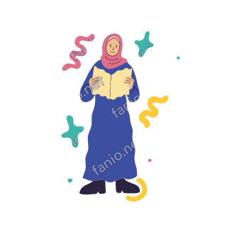Salma holds an open letter and reads it with a happy face.