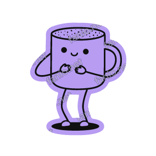 A lilac mug of hot sahlab dusted with cinnamon, hugging itself warm.