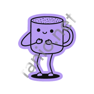A lilac mug of hot sahlab dusted with cinnamon, hugging itself warm.