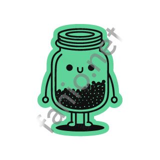 A mint green jar of za'atar with a screw lid.