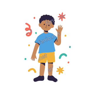 Yousef waves goodbye with one raised hand.