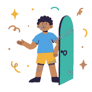 Yousef stands beside an open teal door and invites the viewer in.